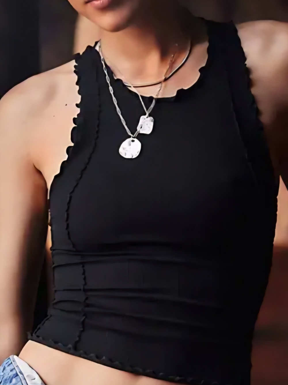 NWT Free People Intimately Better This Way Tank Top Black M/L - Picture 7 of 8